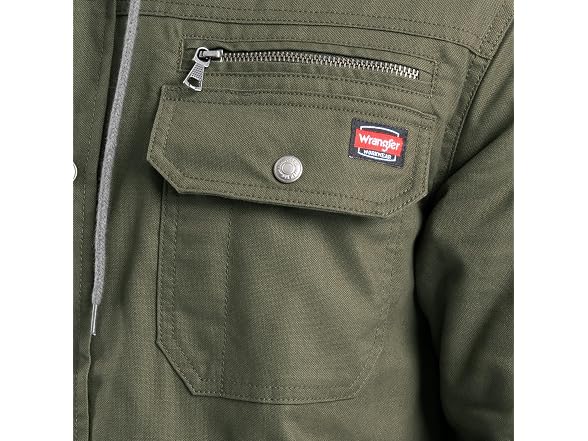 Wrangler Men (M) Hooded Quilted Shirt Jacket