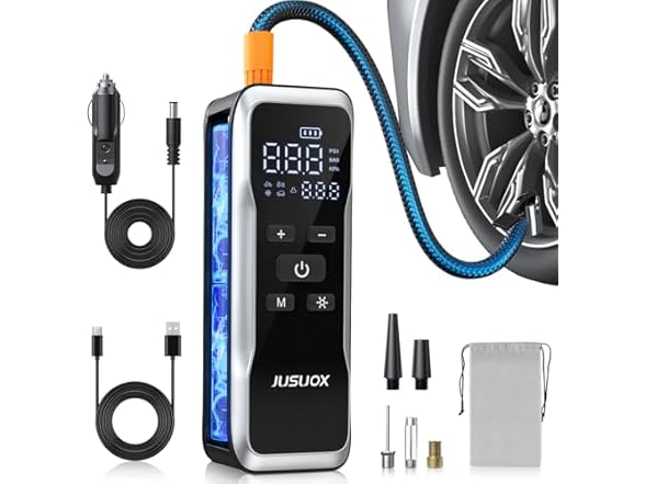 JUSUOX Tire Inflator Portable Air Compressor
