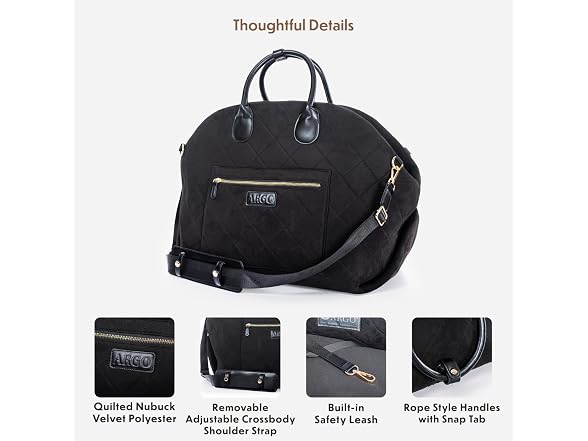 Traveler's Choice Argo On The Purr-Suit 18" Pet Tote, Black - Gallery 9
