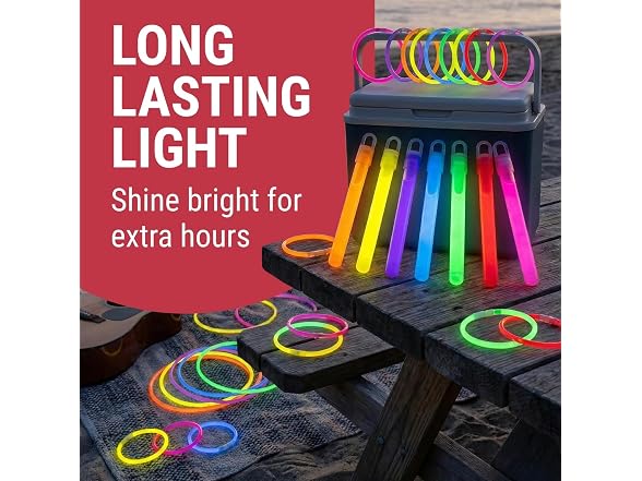 Fun Express Bulk Glow Stick Bracelets and Necklaces 75 Pack