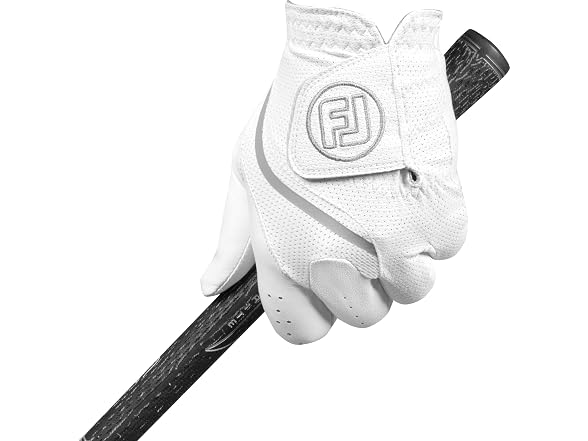 FootJoy Men's SciFLEX Golf Glove, White, Cadet X-Large, Worn on Left Hand