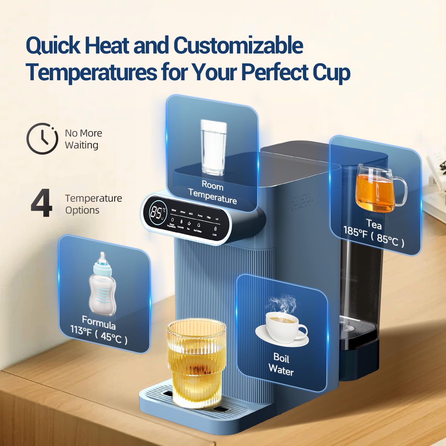 Countertop RO Water Filter Hot Dispenser - Gallery 9