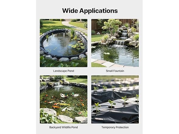 VEVOR LLDPE Pond Liner 20x25 ft