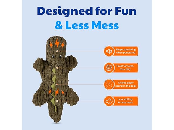 American Kennel Club Extra Crinkle Corduroy Dino