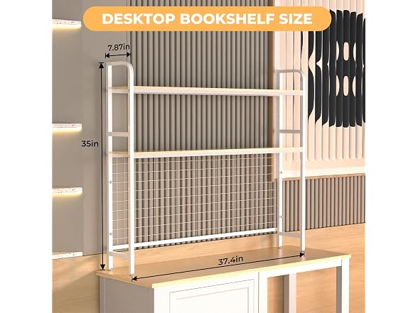 FAHKNS FAHKNS 2-Tier Desktop Bookshelf