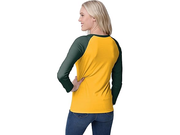 FOCO Women's Packers Henley Shirt (XL)