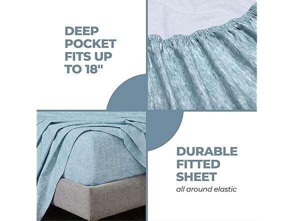 Superior Melange Flannel Cotton, Ultra-Soft Brushed Sheets