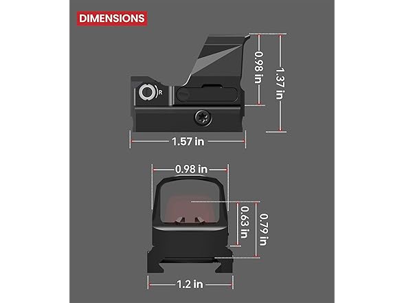 VOTATU PMD505-R Micro Red Dot for RMS/RMSc Footprint