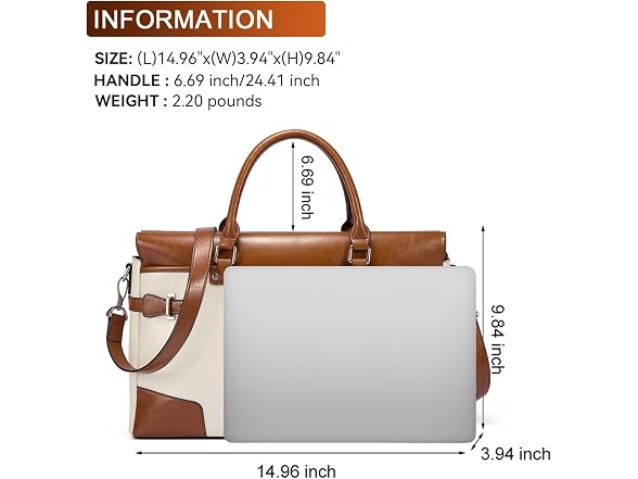 BOSTANTEN Briefcase for Women 