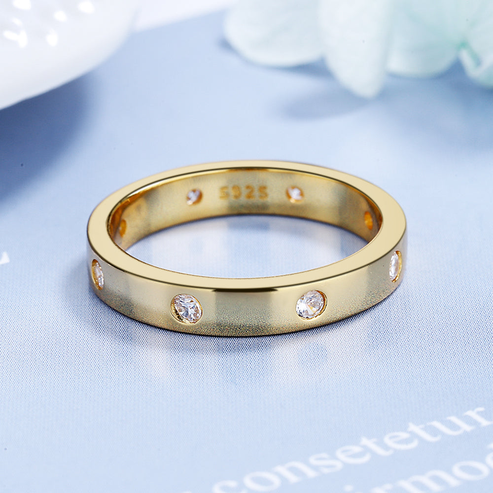 14K Gold plated thick Band Ring - Gallery 4