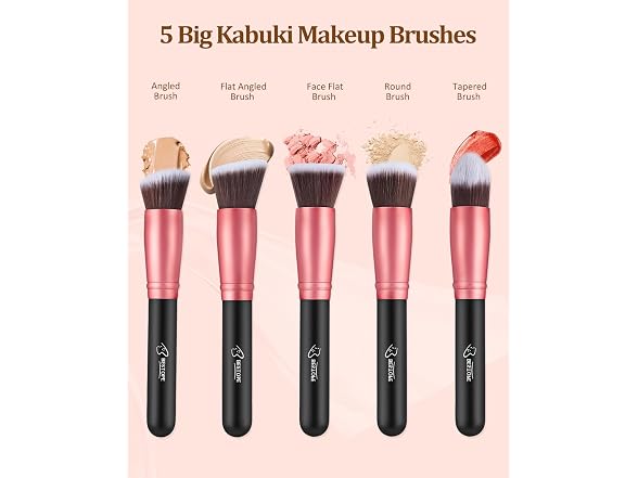 Bestope Pro Makeup Brush Set 16 Piece Black