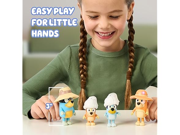 BLUEY Family Figures Trip 4pk