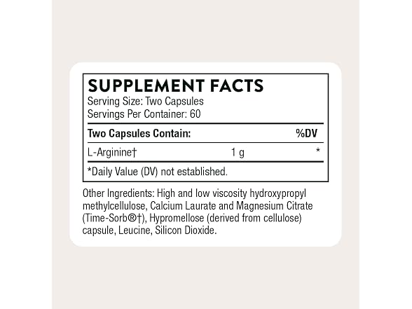 THORNE L-Arginine, 120 Capsules