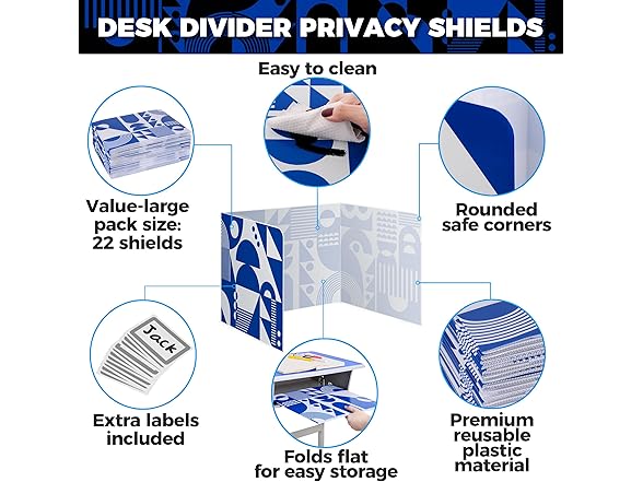 Storage Standard 22-Pack Desk Dividers