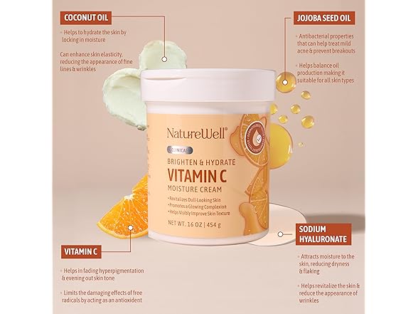 NATURE WELL Clinical Brighten & Hydrate Vitamin C Moisture Cream