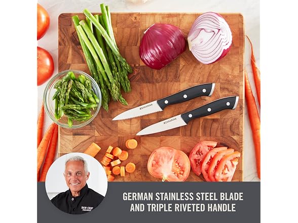 Zakarian by Dash 2 Pc Chef Grade German Steel Paring Knife Set