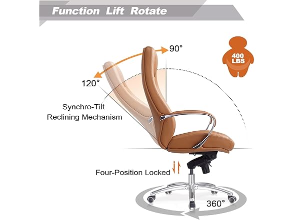 FURIJING Genuine Leather Office Chair