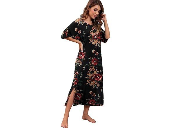 PrinStory Women (S) Long Nightgown Round Dress
