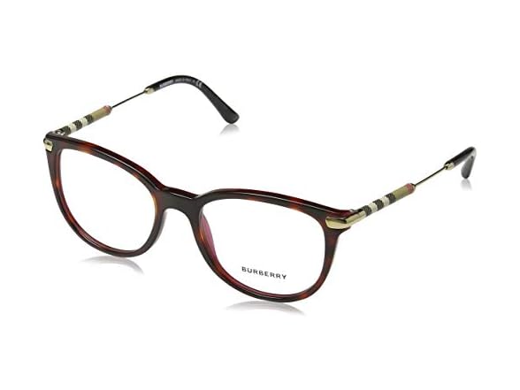 Burberry Havana Bordeaux Square Eyeglasses