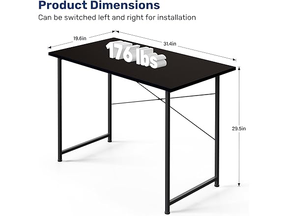 YSSOA Small Space Desk w/Headphone Hook