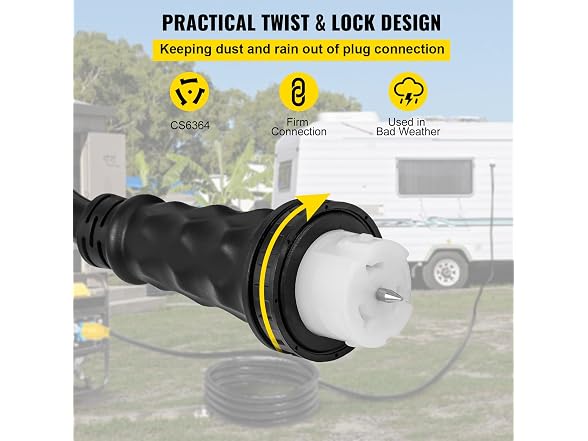 25Ft 50 Amp Generator Extension Cord STW 6/3