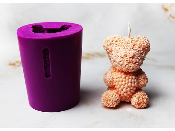 Bear in Roses with a Pearl Heart