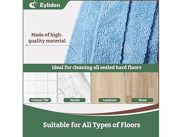 Eyliden 4 Pack Commercial Mop Head
