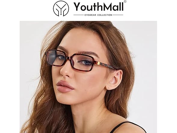 YouthMall Retro Rectangular Glasses