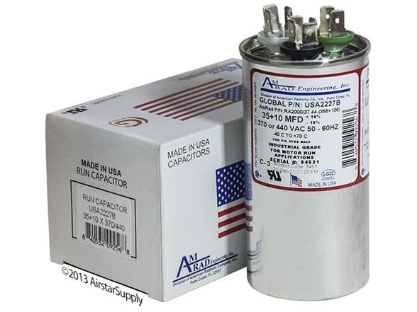 35 + 10 uf / Mfd Round Dual Universal Capacitor