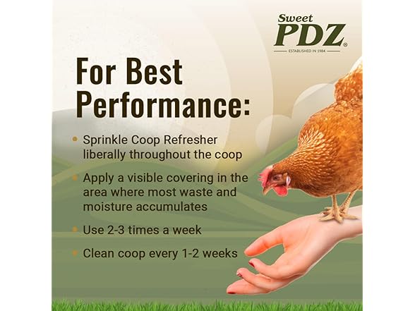 Sweet PDZ - Coop Refresher - Zeolite Odor Elimantor