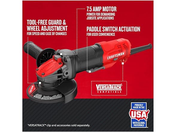 CRAFTSMAN CMEG200 4.5-in 7.5-Amp Angle Grinder