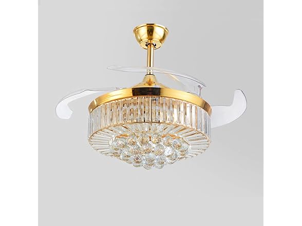 OUKANING Fandelier Crystal Retractable