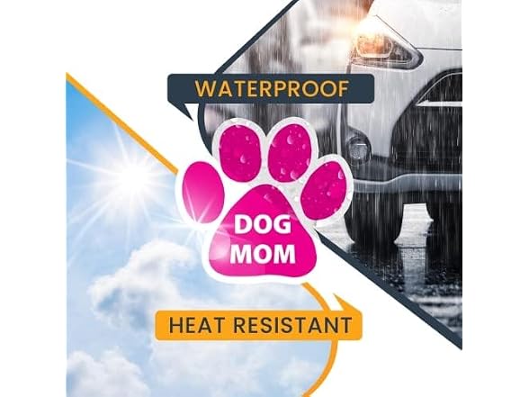Magnet Me Up: Dog Mom Pink Pawprint Magnet De