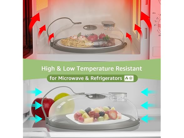 Microwave Splatter Cover with Water Steamer