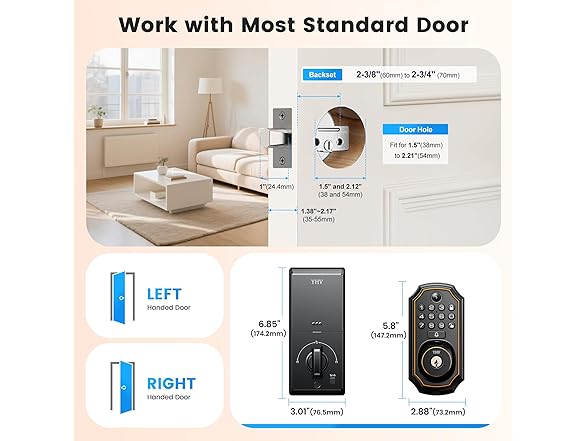 Smart Door Lock w/ Camera & Fingerprint