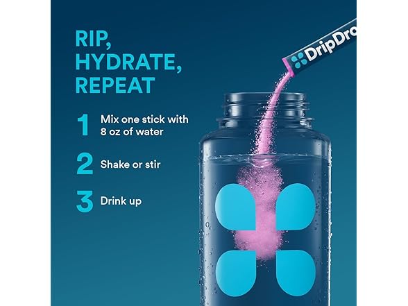 (2-Pack) DripDrop Hydration - Bold Variety,16 Sticks