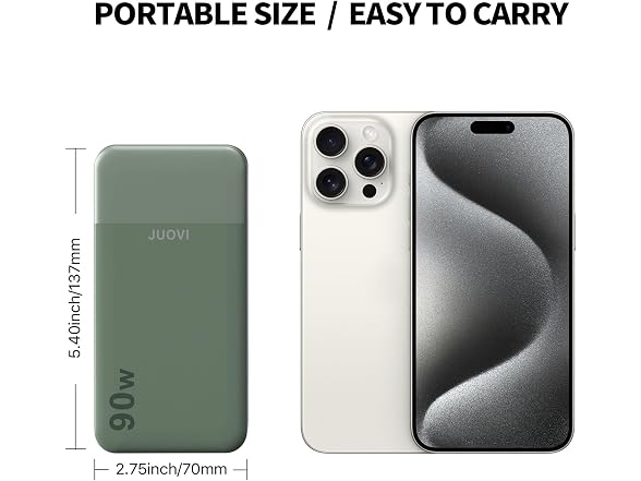 JUOVI Laptop Power Bank 90W 20000mAh