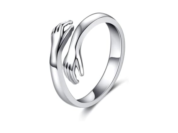 Love & Crafted Hug Ring  Silver adjustable
