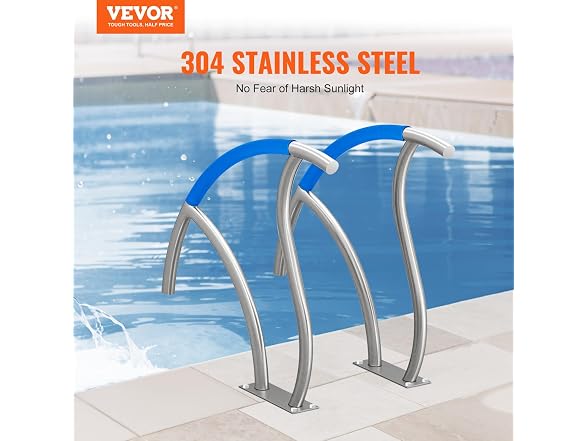 Pool Handrail, 2 PCS 30x30 in Railing