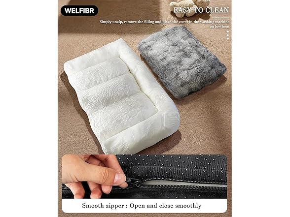 Welfibr Gray Small Pet Bed