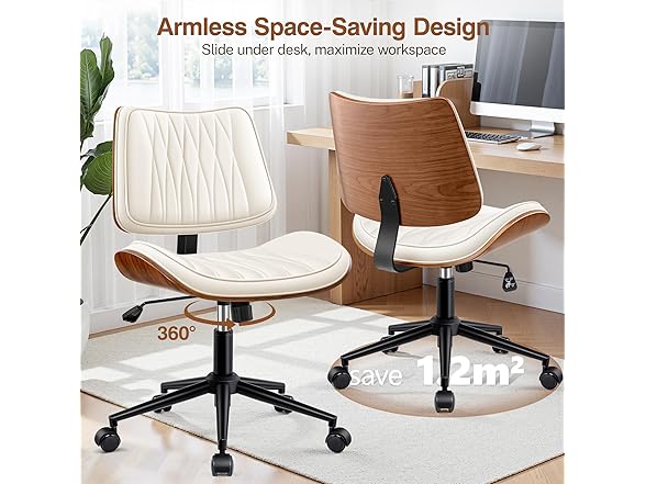 Fidom Ergonomic Armless Office Desk Chair