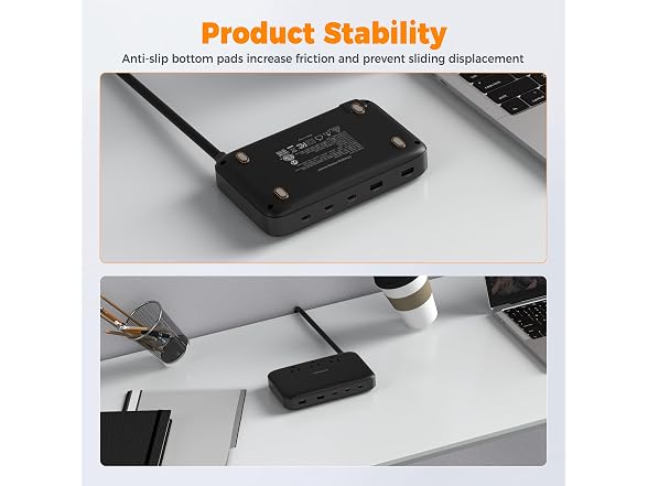 TESSAN Charging Station PD 130W (3 Outlets, 5 USB)