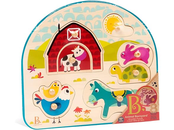 B. toys – 4 Wooden Peg Puzzles