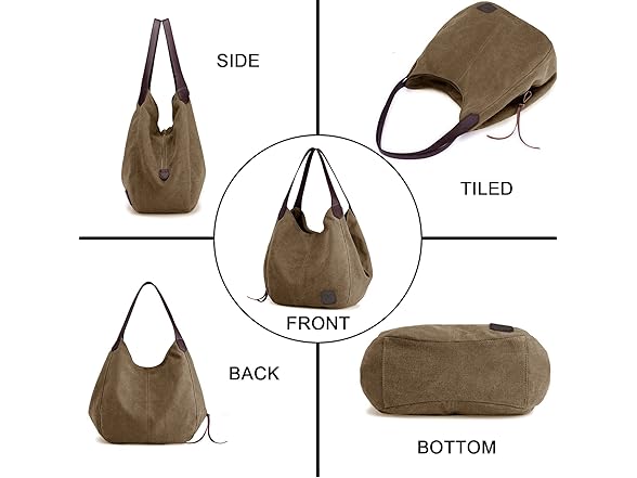 Canvas sling boho purses Multi-pocket