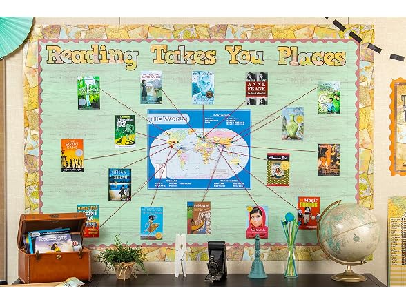 Teacher Created Resources Travel The Map Straight Border Trim