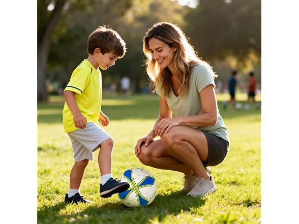 Aoneky Soccer Ball with Pump White/Blue/Green
