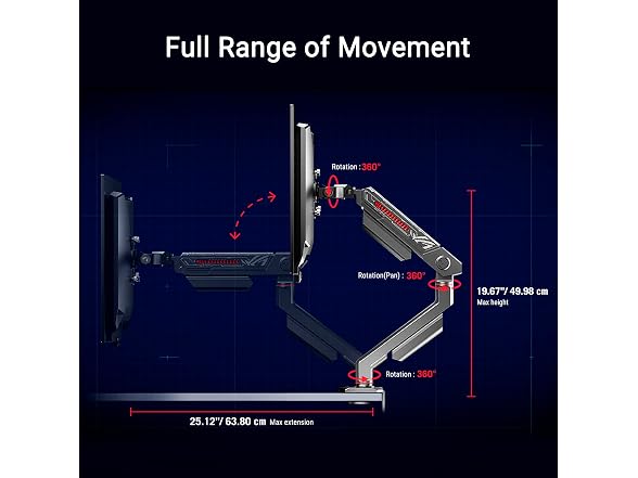 ROG Ergo Monitor Arm, Up to 49 Inch