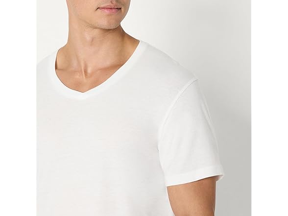 AE Mens VNeck Breathable Cotton Undershirt 6Pk