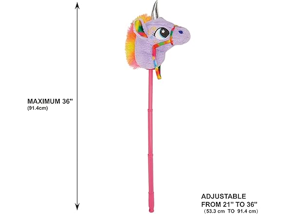 Linzy Plush 36'' Unicorn Riding Stick