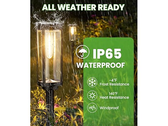 Bright Solar Pathway Lights - 6 Pack